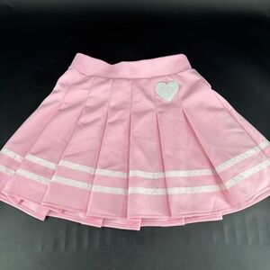 Spencers Body Rage Mini Skirt WOMENS Pull On Pleated Pink SMALL PETIT